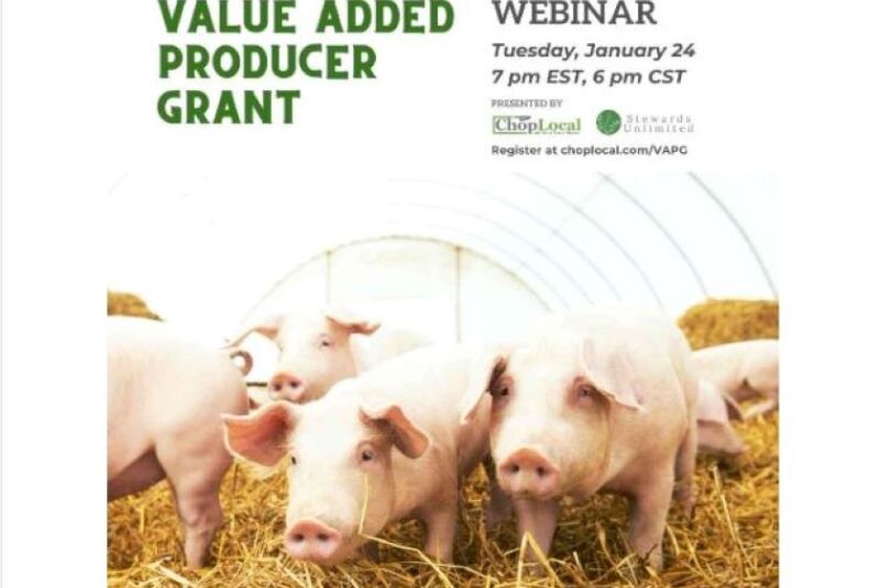 Free Value Added Producer Grant Webinar Open to Farmers - Pork Business