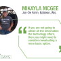 Mikayla McGee of Jon-De Farm in Baldwin, Wis., oversees all employees, the hospital barn and more. 