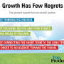 What regrets do you currently have in regards to leading and managing the growth of your business?