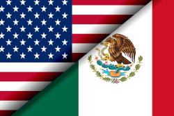 U.S. and Mexico flags