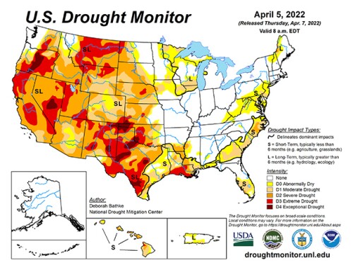 National Drought Map 04-07-2022