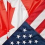 Canadian and U.S. flags