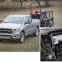 High-tech features on the 2019 Ram include adaptive cruise control and a 12" touch screen with 3-D map graphics that can be split into two screens.