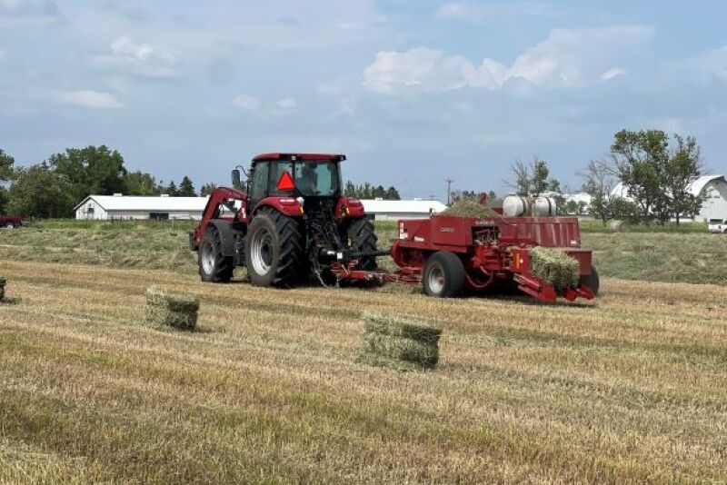 Baling hay