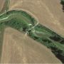 Aerial view of unauthorized dam.