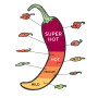 chili peppers hot scale scoville graphic
