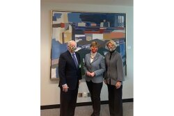 Cathy Burns and Tom Stenzel met with Canadian Agriculture Minister Marie-Claude Bibeau at the Canadian Embassy in Washington, DC.