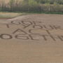 North Dakota Farmer using tillage to send political messages