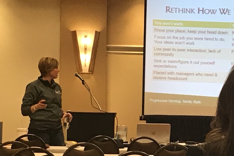 “First things first, when you get new people, it is absolutely paramount that we start them off on the right foot. I call it ‘Day 1 Care for Humans,’” said Erin Wagoner, associate director of human resources for The Maschhoffs, during the 2019 Missouri Pork Expo.