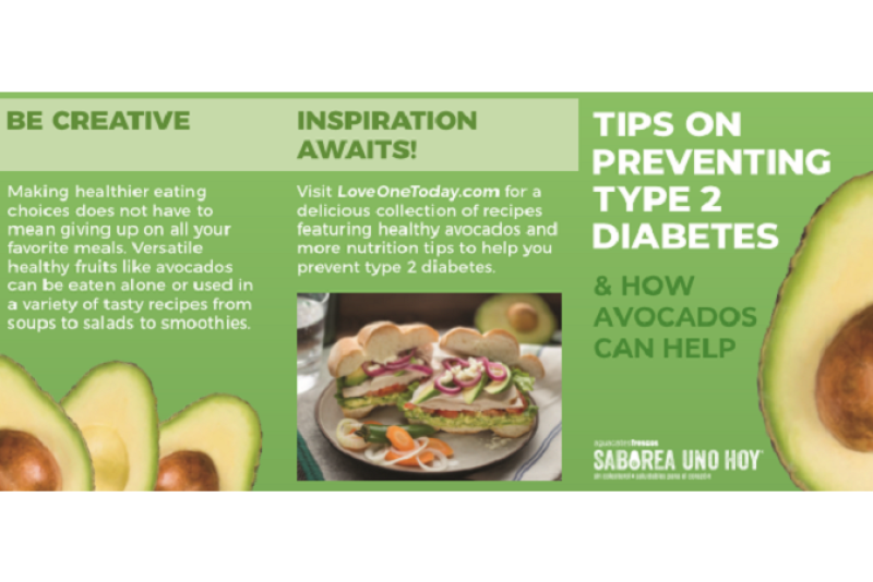 Nutrition tips that can be folded and tucked into a wallet or purse are downloadable in English or Spanish from the Hass Avocado Board.