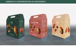 BelleHarvest Sales Inc. introduced a 100% recyclable 3-pound carton option for its Honeycrisp, fuji and gala apples.