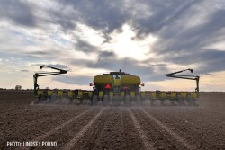planter - planting - corn - sunset - Lindsey Pound