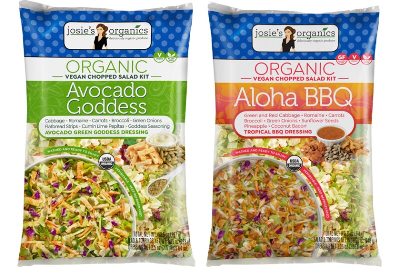 Two packages of Braga Fresh's new chopped salad kits