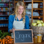 Organic produce sign
