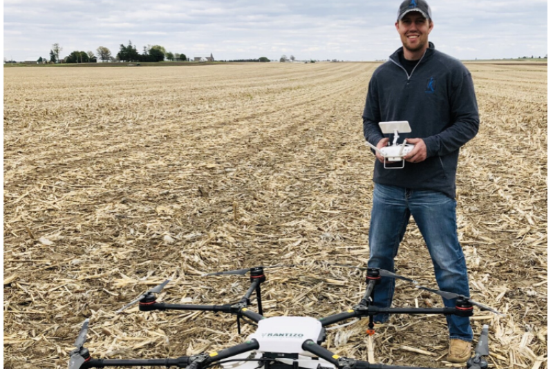 Jake Keppy, who farms with his family in Durant, Iowa, will offer Rantizo application services in Iowa, Illinois and Missouri in 2020. 