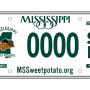 Mississippi sweet potato license plate