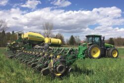 Tractor in field