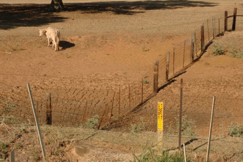 Texas dry pond