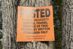Posted Sign Open Fields