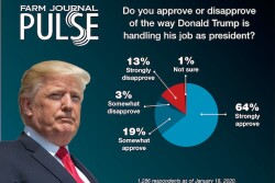Approval of Donald Trump among farmers remains strong