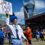 Richard Jackson of Pilot Oak, Ky., heads to Bridgestone Arena before the 2017 SEC Men's Basketball Tournament games on Friday, March 10, 2017 in Nashville, Tenn.