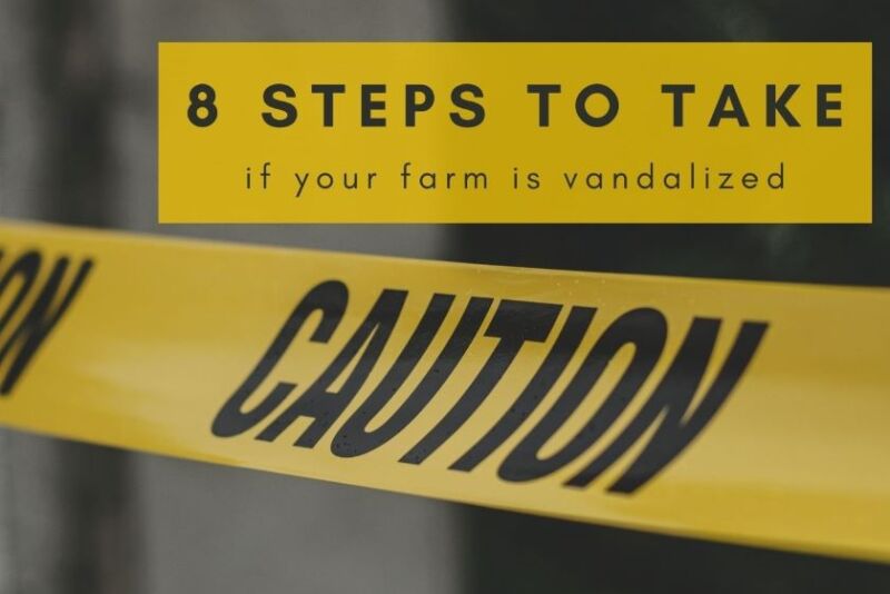 Caution Farm Vandalism