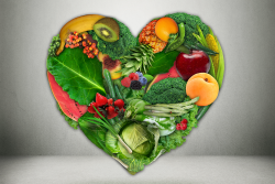 Produce in the shape of a heart