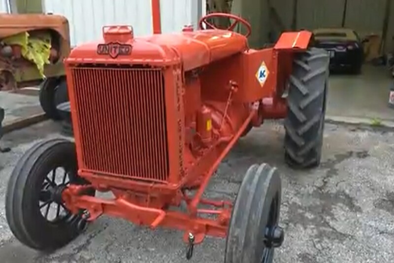 With a bold orange paint job, this 1929 United Allis Chalmers is hard to miss. 