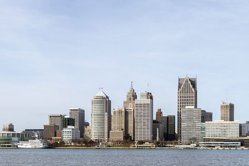 Part of the Detroit skyline