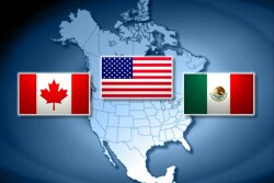 NAFTA flags