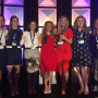 Students from University of North Dakota won the Produce for Better Health Foundation’s Formula 5 Marketing competition at PBH’s annual meeting April 6 in Scottsdale, Ariz. (from left) Macy Francisco, Nicole Polejewski, Mariah Shroyer, PBH CEO Wendy Reinhardt Kapsak, Briana Erickson, Molly Frank and professor Sandi Luck.