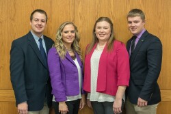 Henry C. Gardiner Scholarships for the 2019-2020 school year have been awarded to Shane Newton, Waverly, Kansas; Adrian Austin, Mt. Vernon, Illinois; Keayla Harr, Jeromesville, Ohio; and Cooper Imthurn, Maple Hill, Kansas.