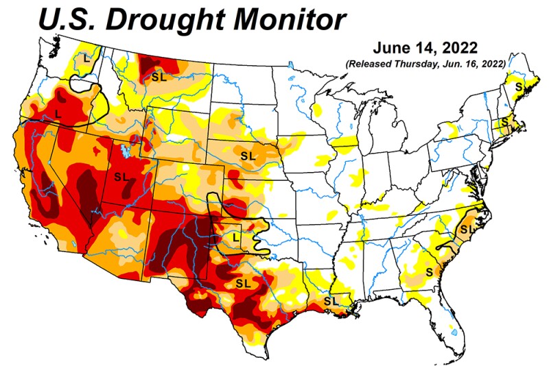 6-16-22 Drought Monitor