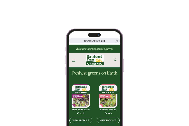 Earthbound Farms new website