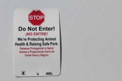 Biosecurity sign