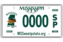 Mississippi sweet potato license plate