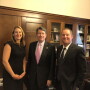 U.S. Apple Association board chair Kaari Stannard, president of New York Apples Sales,  and New York apple grower Brett Baker met with  Rep. John Faso, R-N.Y.,(center) and other lawmakers and staff Sept. 5 about apple industry priorities.