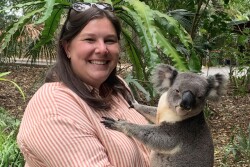 Abby Kornegay and Koala in Australia