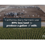 California dairy farmers use 89% less land to produce a gallon of milk.