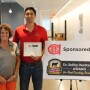 Gretchen Mafi, president of the American Meat Science Association, presented Andres Mendizabal the Dr. Bobby VanStavern Award during the Reciprocal Meats Conference.