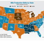 Markets, policy and climate  continue to impact milk production per cow and where milk is produced.