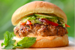 Rachel Johnson’s Pork & Shiitake Larb Burger won the contest.