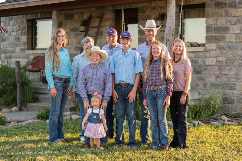 The Perrier family, Dalebanks Angus, Eureka, Kansas