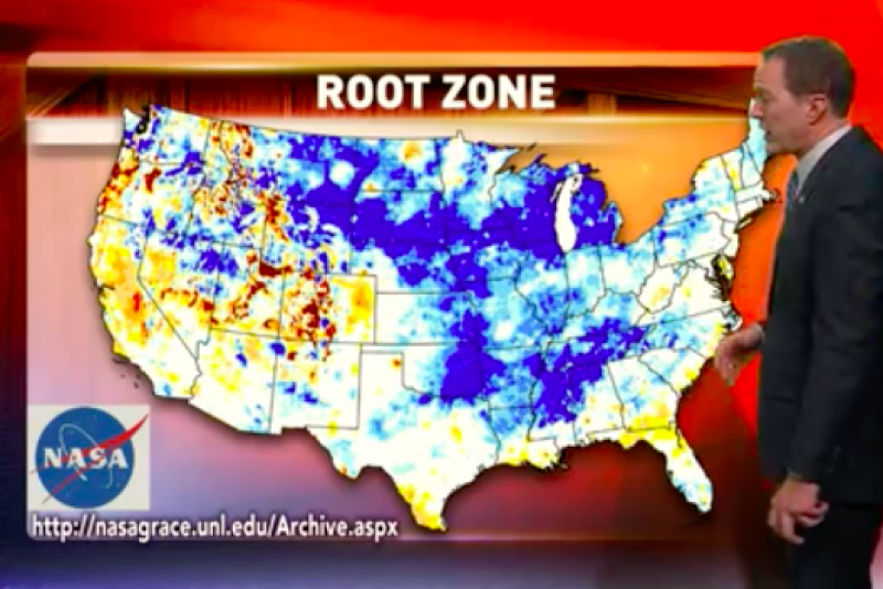 The root zone moisture map shows a soggier scenario that what farmers saw heading into spring 2019. 
