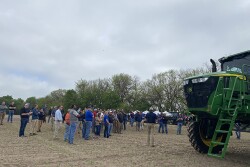 MFA had a John Deere 612R outfitted with See and Spray Ultimate for eight weeks, and hosted a field day for 100 attendees to showcase the technology, its capabilities, and share the experience. 