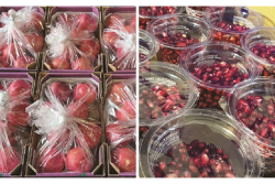 StePac's Xtend liners (left), are used on whole pomegranates, and Xgo lidding films extend the shelf life of arils.
