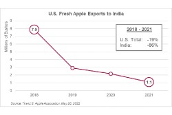 Prior to the retaliatory tariffs, India had been a promising growth market for U.S. apples, according to USApple.