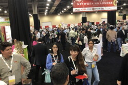 conference networking trade show crowd show floor