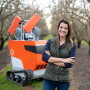 Anna Haldewang, inventor of the pellet-slinging Rover: “Orangeworm is a major pain point for almond growers,” she says, “and they need a solution that doesn’t rely on weather or hand labor.”