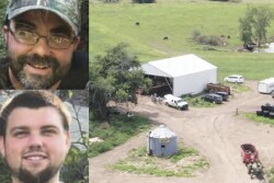 Following the murders of two Wisconsin men, Nick (top) and Justin Diemel, as shown with a view of the Nelson farm near Braymer, Mo., Garland J. Nelson, 28, of Braymer, Mo. has been convicted of a cattle fraud scheme totaling $215,000.